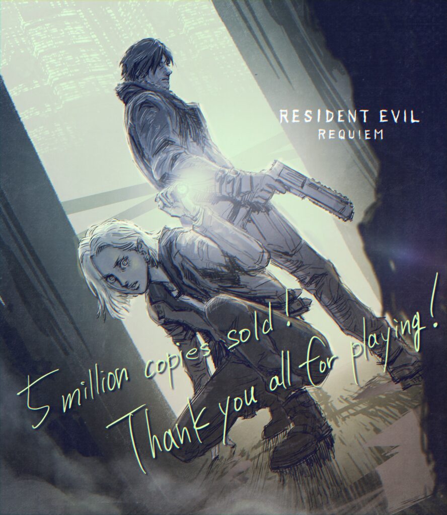 Resident Evil Requiem 5 Million copies poster