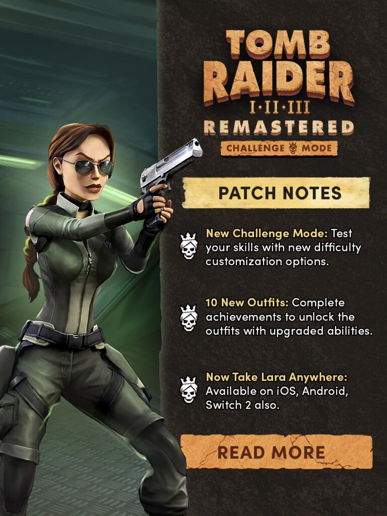 Tomb Raider I-III Remastered patch note