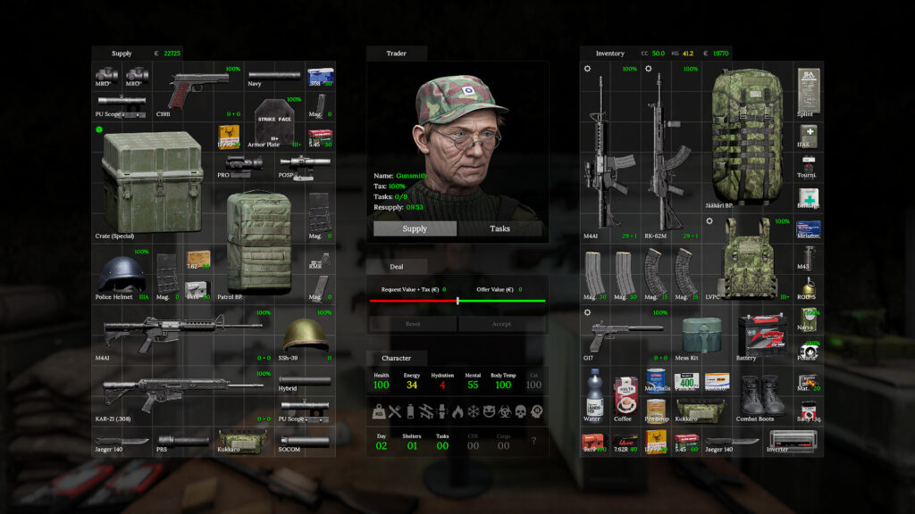 Road to Vostok inventory
