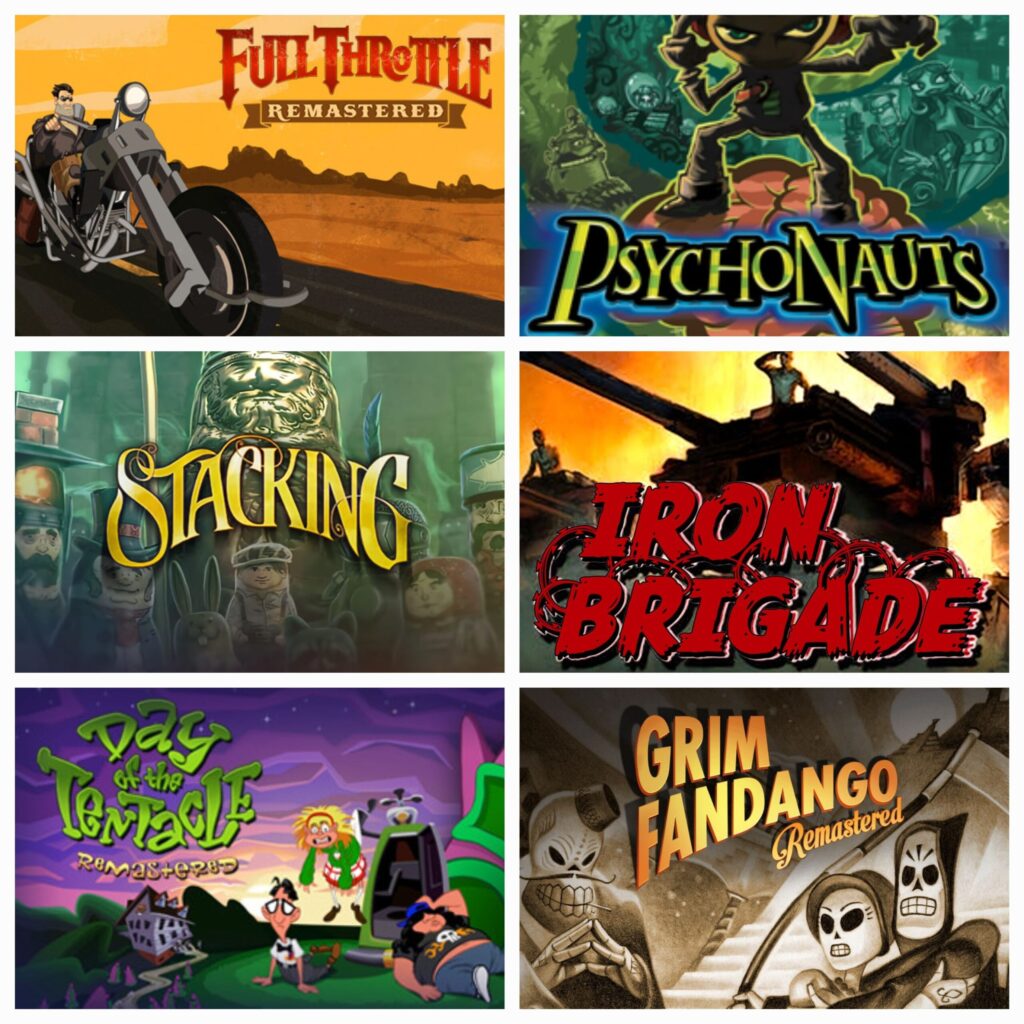 All the games by Double Fine Production