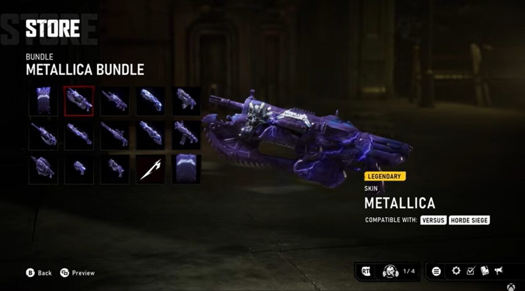 Ride the Lightning Weapon Skin in partnership with Metallica
