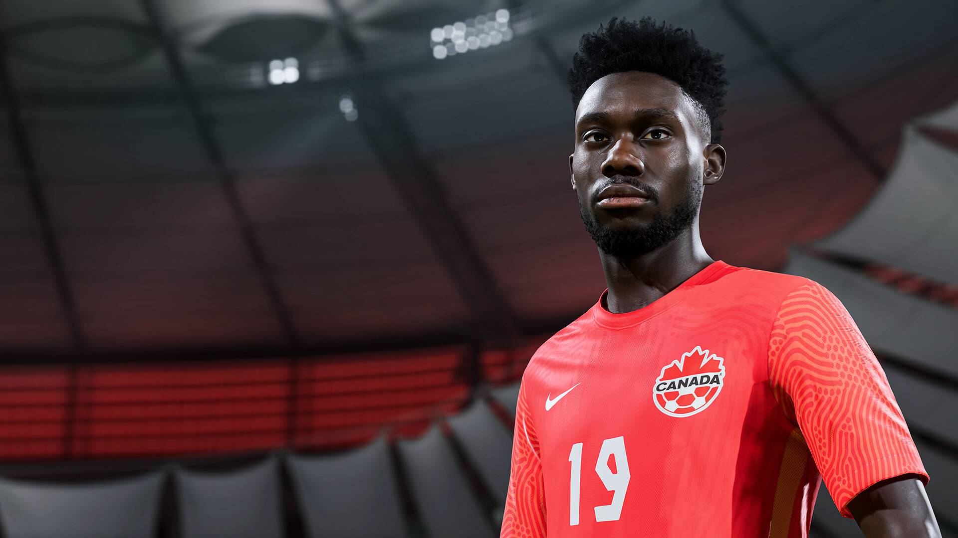 EA Sports Fifa23 featuring Alphonso Davies model (Photo credit: EA Sports Steam)