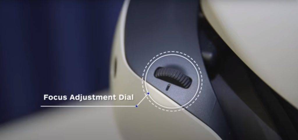Photo adjustment dial on the PSVR2