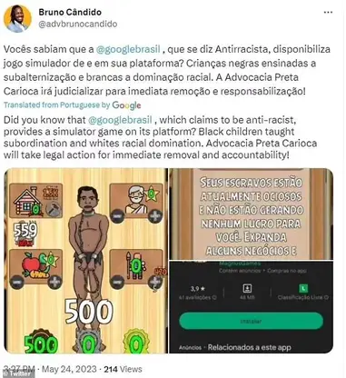 Google remove jogo racista Simulador de Escravidão de PlayStore