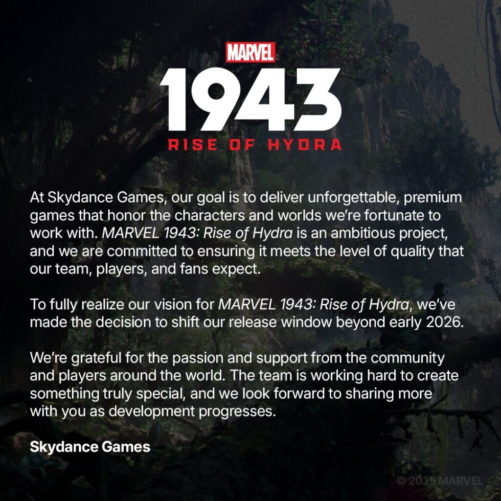 Skydance Games statement