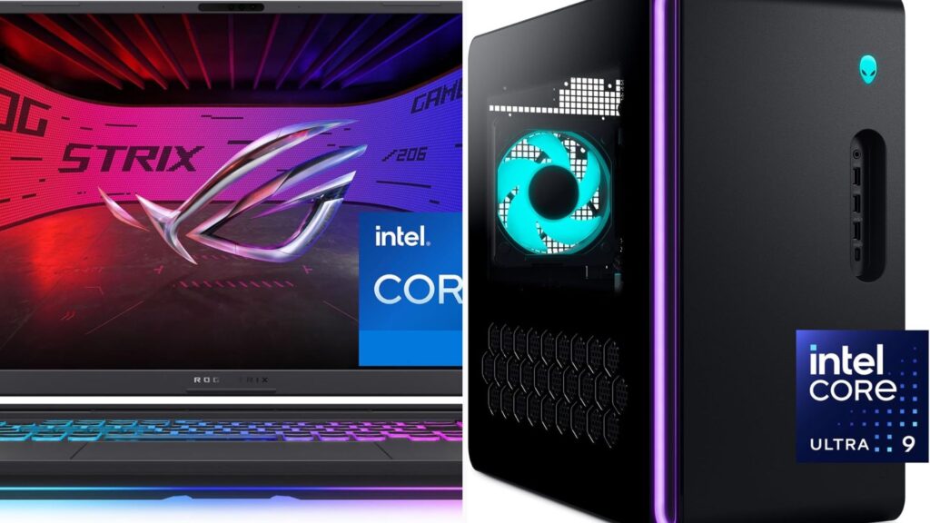 Gaming laptop and desktop